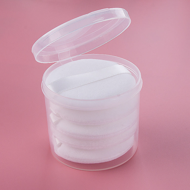 Five-Piece Round Hand Hook Ribbon Make-Up Puff Five-Piece Round Hand Hook Ribbon Make-Up Puff